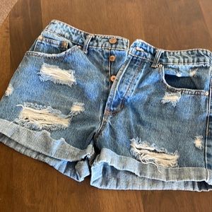 Forever 21 Cuffed Denim Shorts